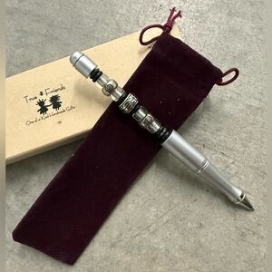 True Friends Custom Designed Silver Pen comes with Dust Cover and Gift Box